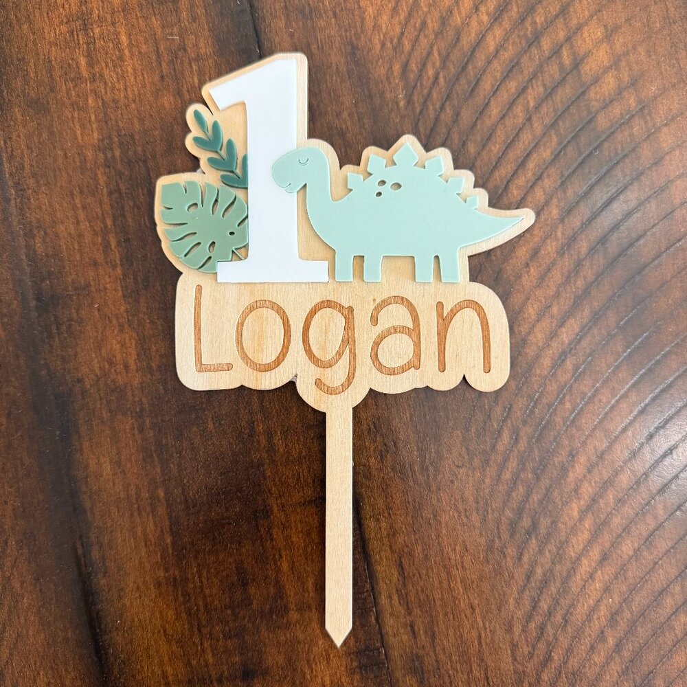Personalized "Logan" 1 Year Old Cake Topper